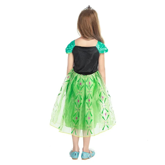 Disney Frozen Elsa Anna Costume For Kids Girl Fancy Birthday Party Gown Princess Dress Carnival Party Children Clothing 2023