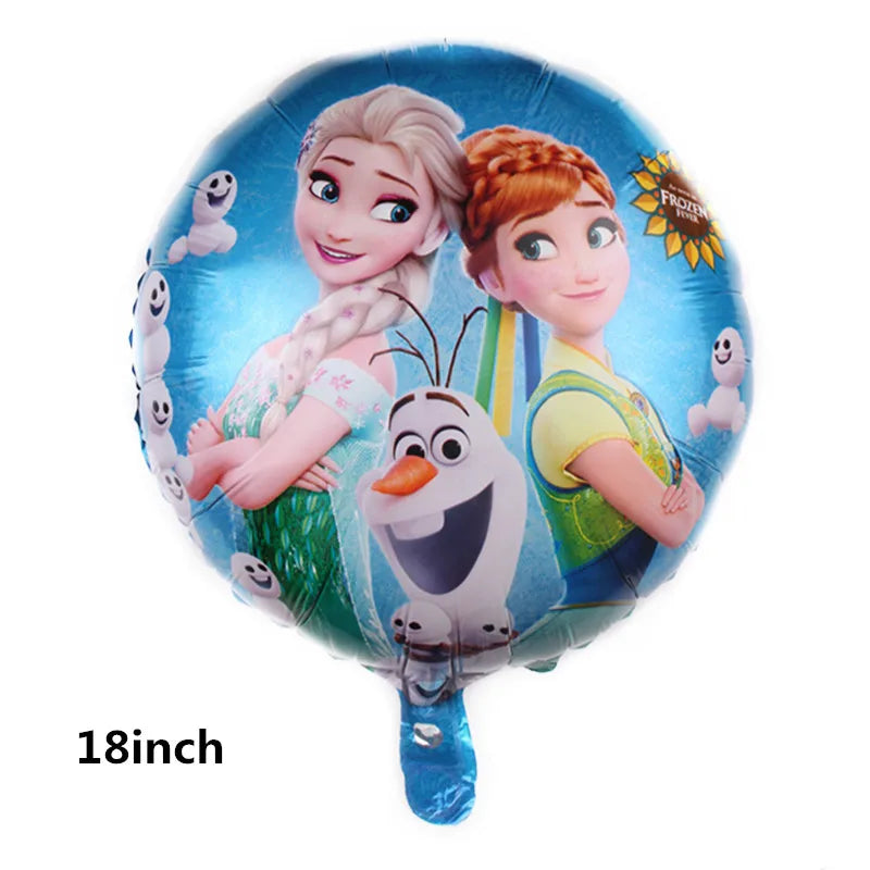 1Set Disney Frozen New Princess Elsa Anna Foil Balloons Girl Birthday Party Baby Shower Olaf Balloon Decoration Kids Toys Gift