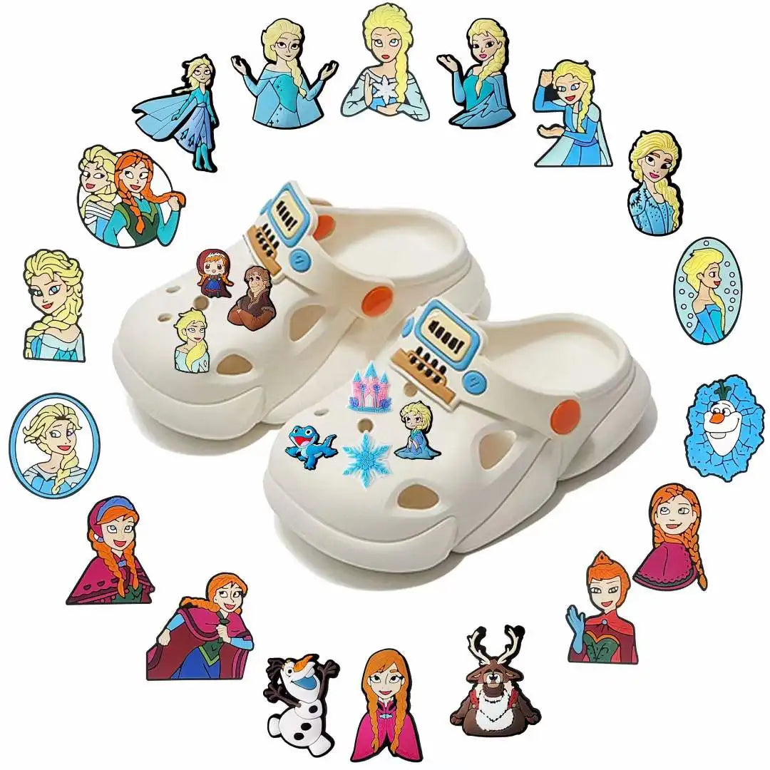 26Pcs Disney Frozen Shoe CharmsShoe Decoration Charms Cute Shoe Charms for Croc Kids Boys Girls Men Women Party Birthday Gifts