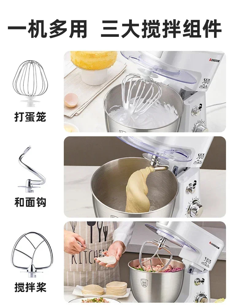 Desktop Egg Beater Electric Household Stand Mixer Flour-Mixing Machine Cream Whipper Fresh Milk Cover Stirring Commercial Use