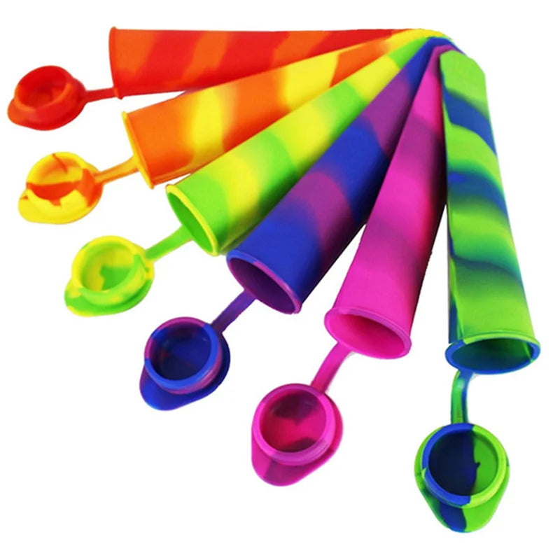 Ice Cream Mold Silicone Ice Tube Maker Frozen Ice Pop Summer Drinking Mold Kitchen Diy Yogurt Popsicl Maker Tray