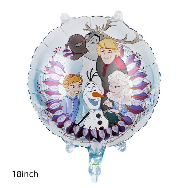 Disney's new "Frozen" standing posture Princess Elsa Anna Snow Magic Mirror birthday party decoration aluminum film balloons