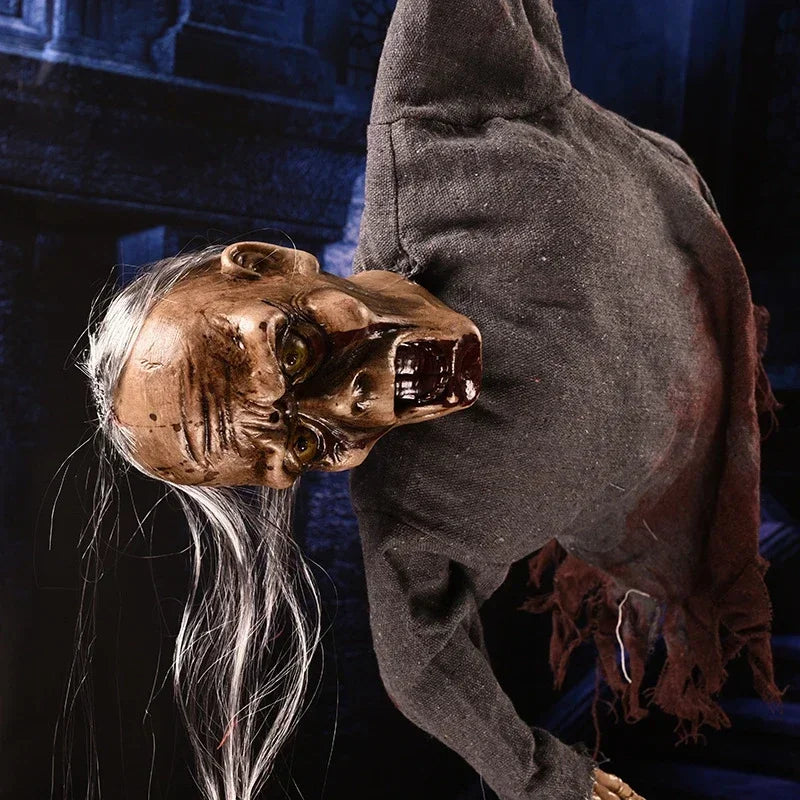 Electric Fanny toy Halloween Hanging Ghost Haunted House Grim Reaper Horror Props Home Door Bar Club Halloween Decorations