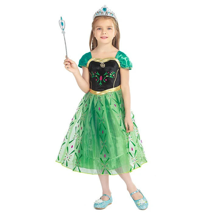 Disney Frozen Elsa Anna Costume For Kids Girl Fancy Birthday Party Gown Princess Dress Carnival Party Children Clothing 2023