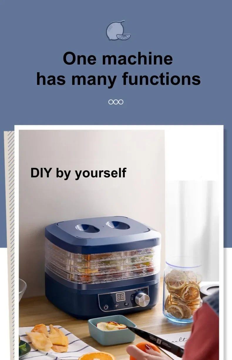 SUSWEETLIFE 5-layer Dried Fruits Food Dryers Fruits Vegetables Pets, Meat Food Drying Machines Small Household Dehydrators