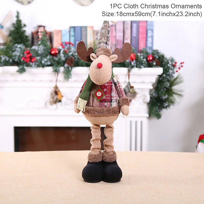 Telescopic Christmas Doll Merry Christmas Decorations For Home 2024 Christmas Ornament Xmas Navidad Noel Gifts New Year 2025