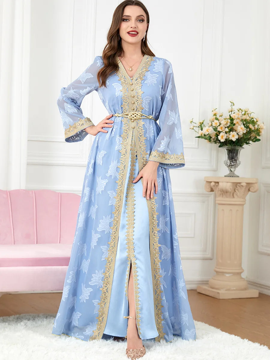 Abaya Dubai Muslim Dress Luxury Ramadan Kaftan Islam Kimono Robe Women Caftan Marocain Maxi Party Dresses 2023 Abayas Femme