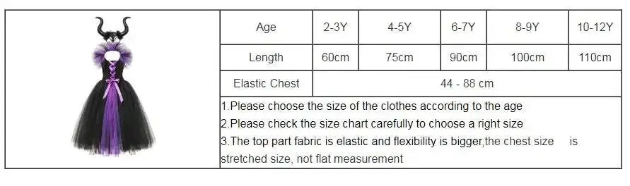 2024 Girls Halloween Costume Witch Dress Deluxe Maleficent Cosplay Kids Evil Queen Cosplay Vestidos Party Clothes