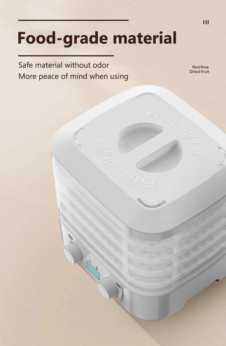 48Hours Long Lasting Thermostatic Fruit Drying Device 3/5 Layers Food Dehydrator Snack Herb Desiccator Temperature Adjustable