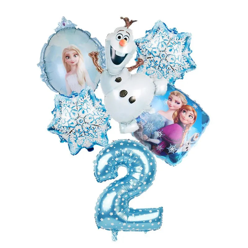 1Set Disney Frozen New Princess Elsa Anna Foil Balloons Girl Birthday Party Baby Shower Olaf Balloon Decoration Kids Toys Gift