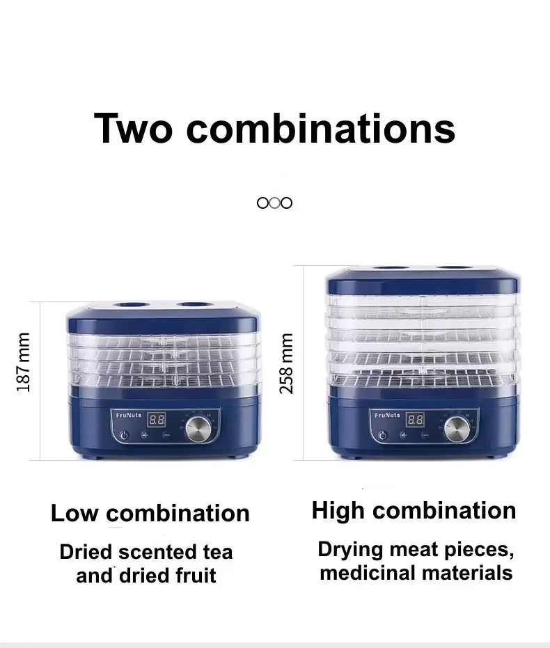 SUSWEETLIFE 5-layer Dried Fruits Food Dryers Fruits Vegetables Pets, Meat Food Drying Machines Small Household Dehydrators