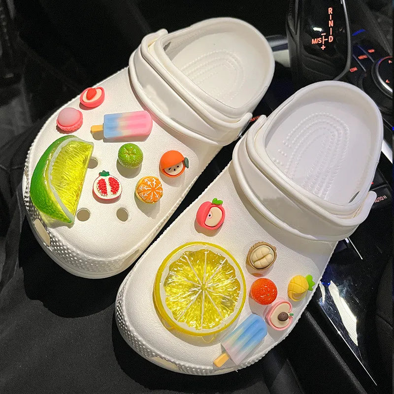 2024 Fresh Lemon Shoe Charms Designer DIY Cute Shoes Party Decaration Accessories for JIBS Clogs Kid Boy Women Girls Gifts