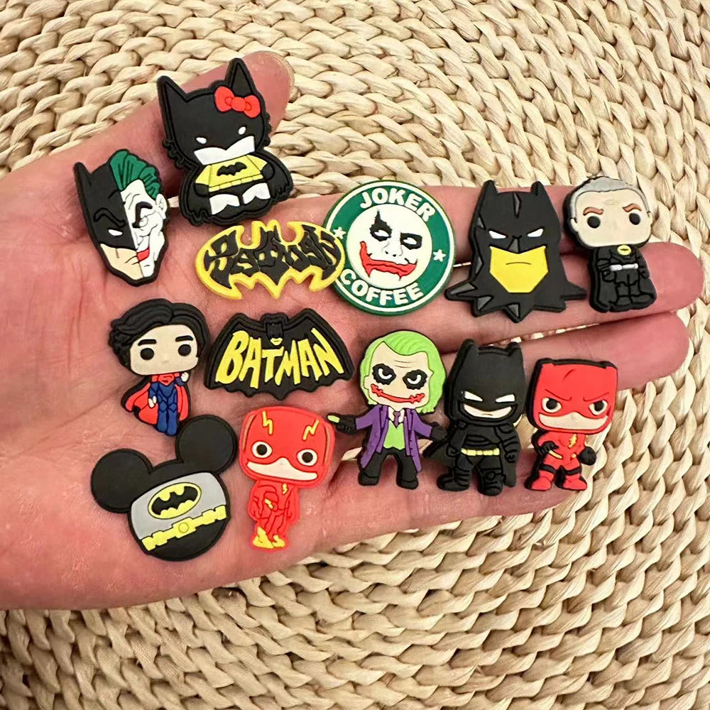 Hot Toys Batman Joker superhero Series PVC shoe Clogs Decorate DIY Shoe Charms Accessories Classic Clog Kids Gift Hot Sale