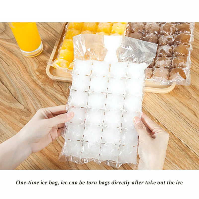 10pcs/pack Ice Mold Bags Disposable Ice-Making Bags Freezing Maker Ice Cube Bag Self-Seal Ice-making For Summer DIY Drinking