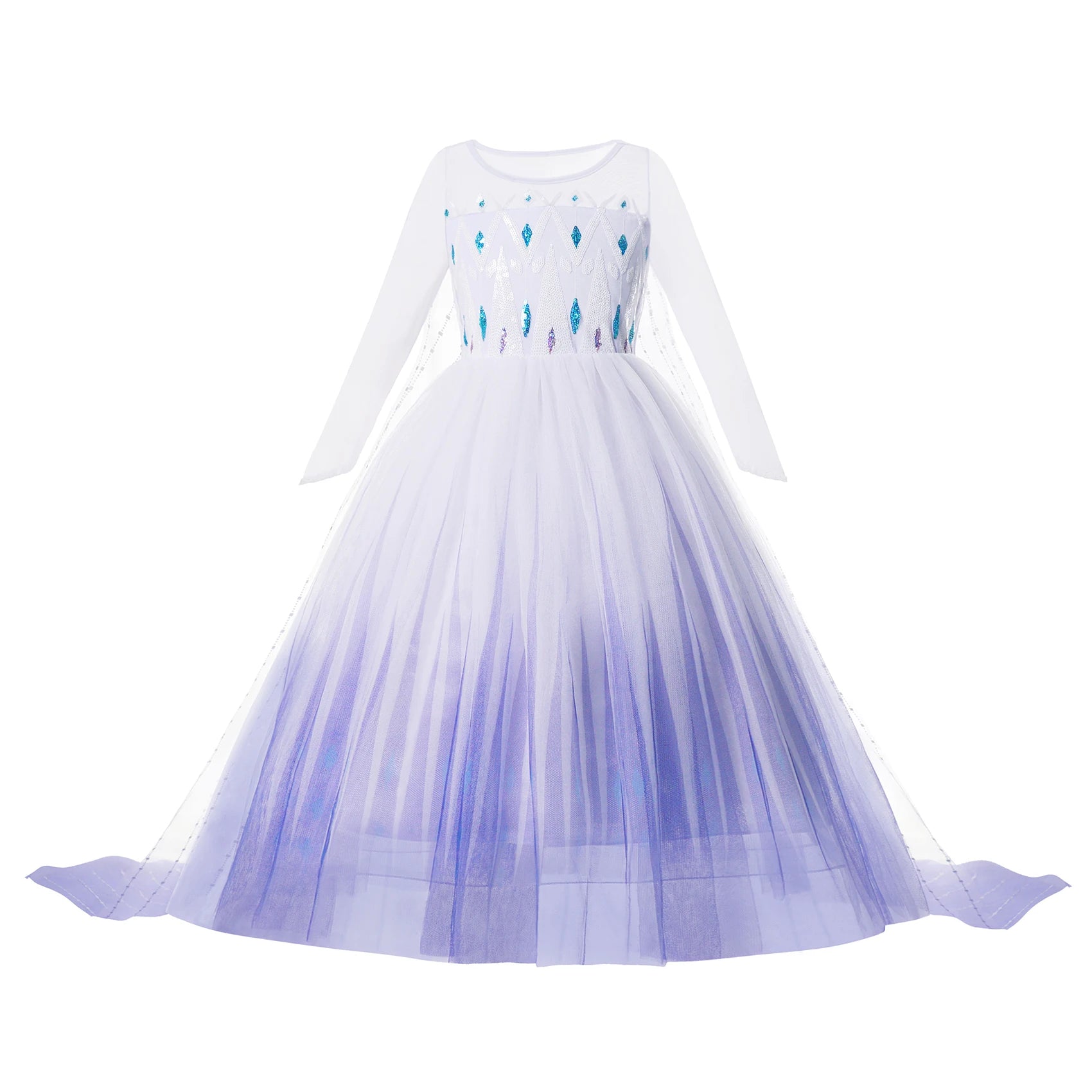 Frozen 2 Disney Cosplay Costumes for Girls Anna & Elsa Princess Snow Queen Long Dresses Halloween Party Carnival Clothes Vestido