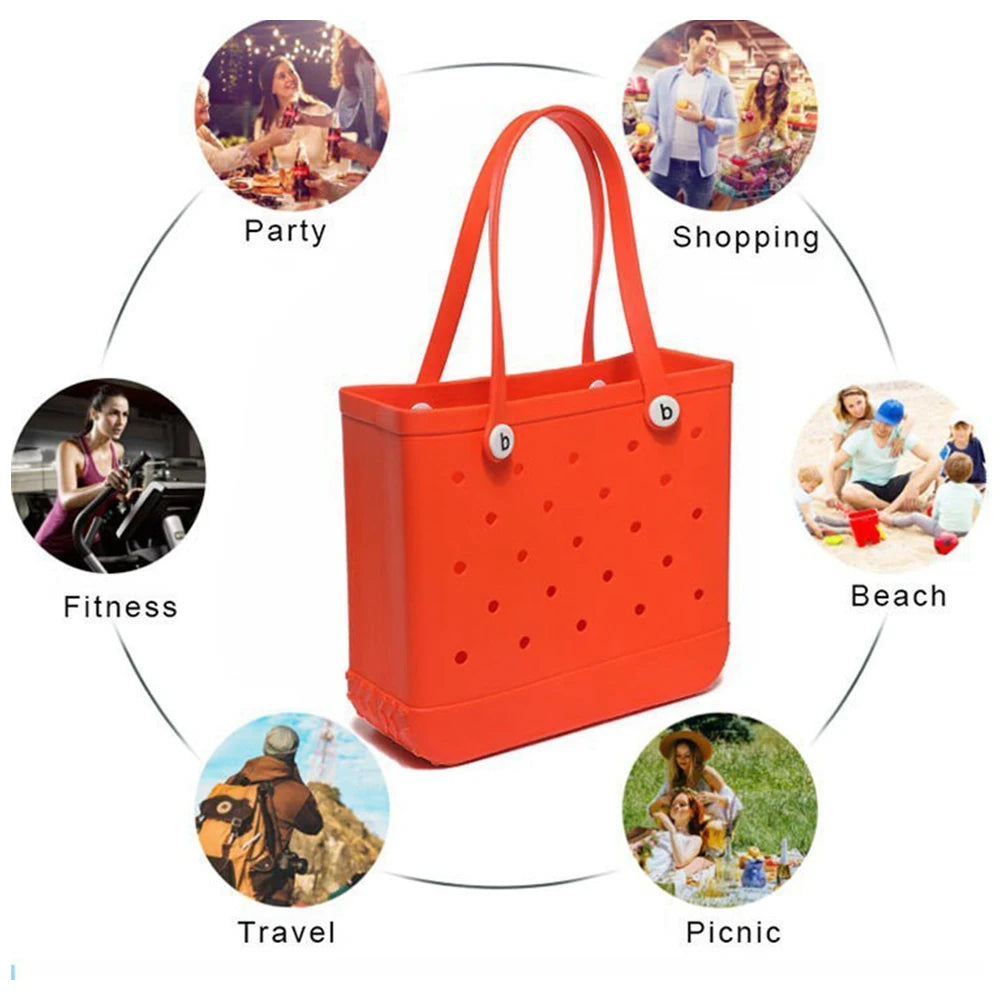 Cave Pet Bag Waterproof Handbag EVA Beach Basket Picnic Tote Bag For Women Holes Pouch Shopping Shoulder Boggs Bag Home Storage