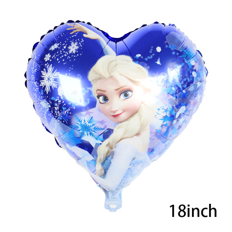 Disney's new "Frozen" standing posture Princess Elsa Anna Snow Magic Mirror birthday party decoration aluminum film balloons