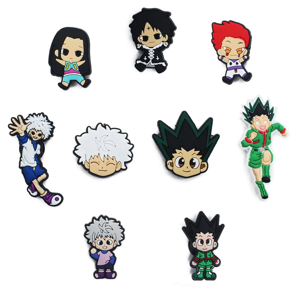 1pcs Cartoon shoe Charms Designer for Japanese Anime Hunter Shoe Charms Accessories for Classic Clog Kids Gift Hot Sale