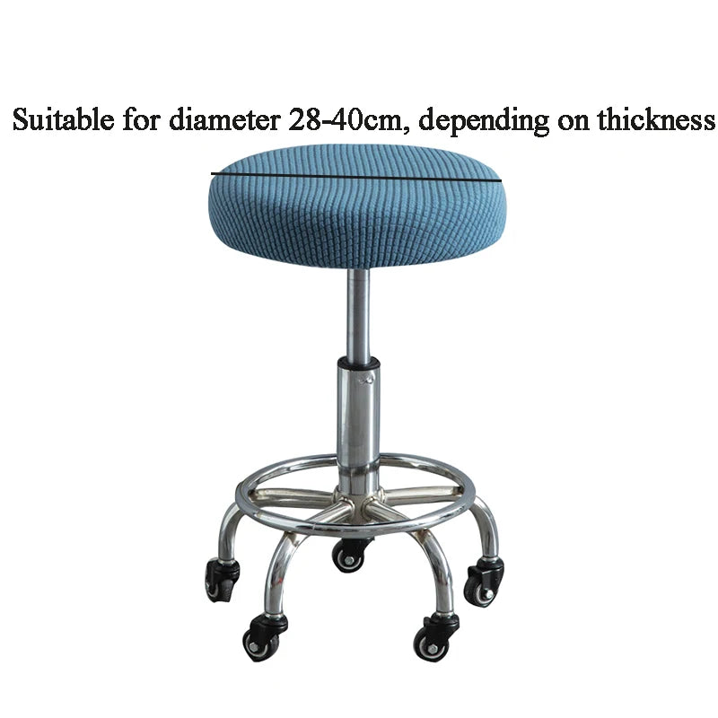 Round Chair Cover Polar Fleece Seat Cover Stretch Bar Stool Cover For Bar Banquet Hotel Dining Home Decor Washable Removable