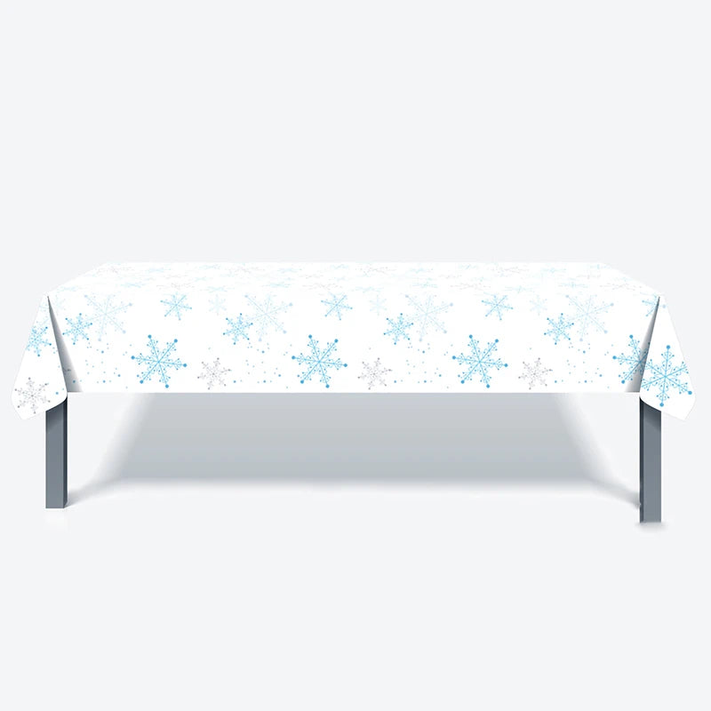 Frozen Snowflake Disposable Party Tablecloth Snow Ice Freeze Theme Birthday Party Decorations Kids Favors Baby Shower Supplies