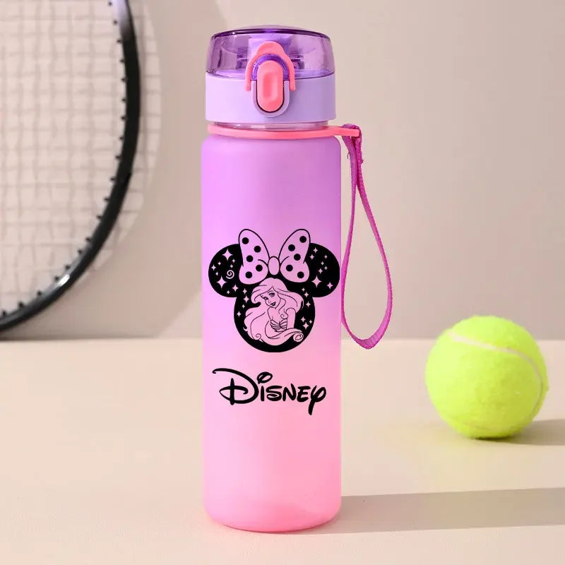 560ml Gradient Cup Little Mermaid Pink Series & 460ml Plastic Cup Bouncing Children's Cup Ariel Portable Bottle  Gifts