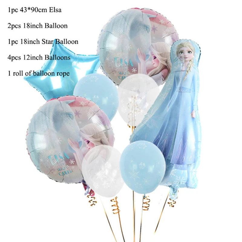 New Disney Elsa Anna Frozen 2 Party Supplies Paper Cups Paper Plate Tablecloths Kids Girls Snow Queen Birthday Party Decoration