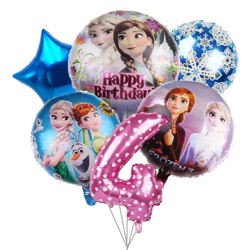 Disney Frozen Elsa Anna Aluminum Balloons Decoration Baby Shower Kids Girl Birthday Party Olaf Princess Foil Balloon Home Decor