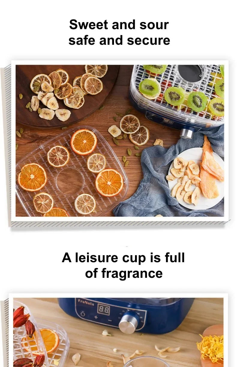 SUSWEETLIFE 5-layer Dried Fruits Food Dryers Fruits Vegetables Pets, Meat Food Drying Machines Small Household Dehydrators