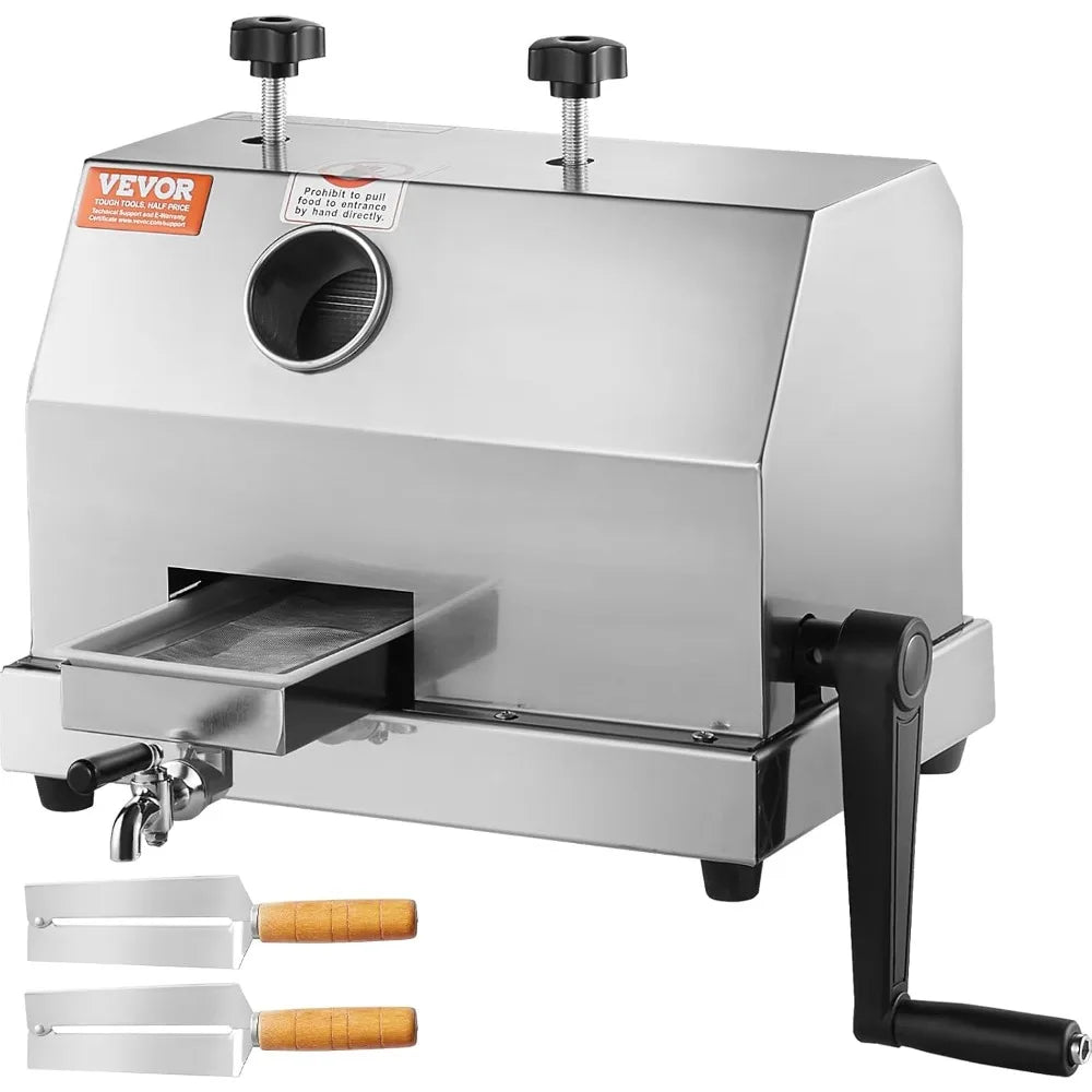 Commercial Sugar Cane Juicer, 110LBS/H High Output Sugarcane Juicer Machine , Manual Sugarcane Juice Extractor Squeezer