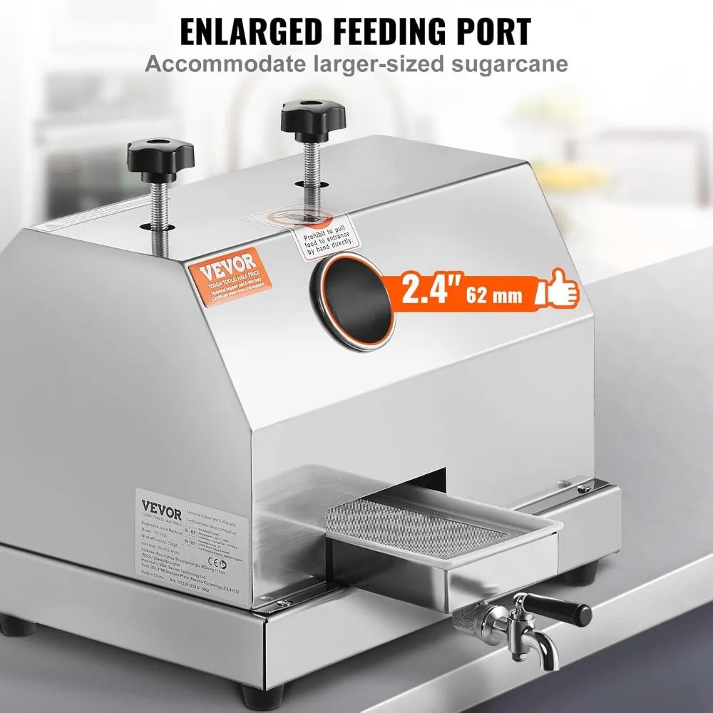 Commercial Sugar Cane Juicer, 110LBS/H High Output Sugarcane Juicer Machine , Manual Sugarcane Juice Extractor Squeezer