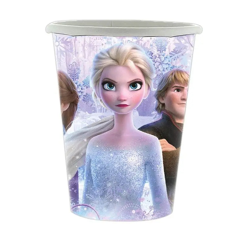 New Disney Elsa Anna Frozen 2 Party Supplies Paper Cups Paper Plate Tablecloths Kids Girls Snow Queen Birthday Party Decoration
