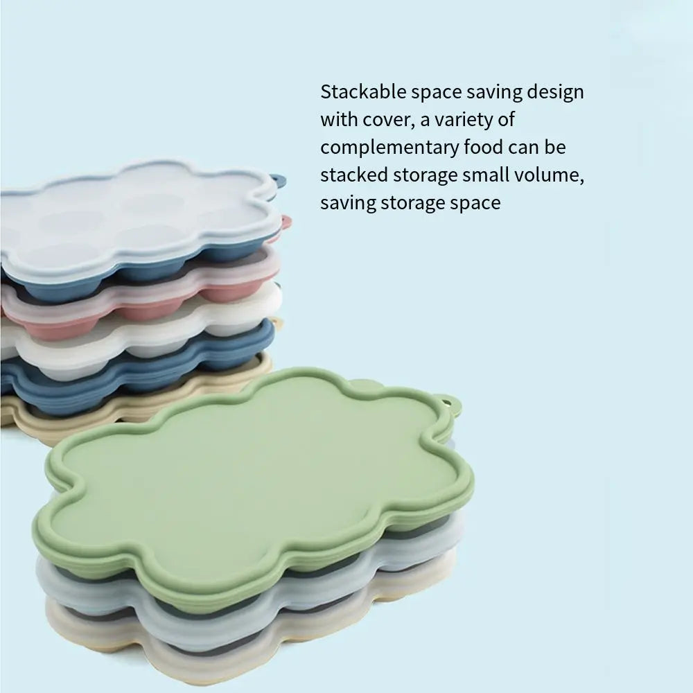 Safely Baby Breastmilk Popsicle Molds 10 Holes Durable Baby Fruit Food Feeder Teether Tray BPA Free Easy To Release