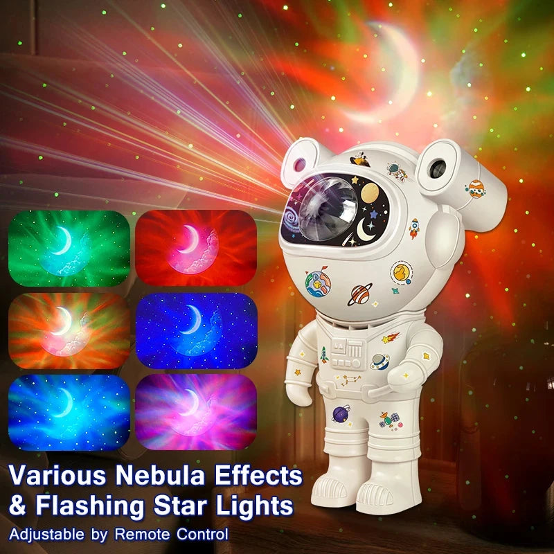 Astronaut Star DIY Projector Night Light 360 Adjustable Design Nebula Galaxy Lighting for Children Christmas Party Birthday Gift