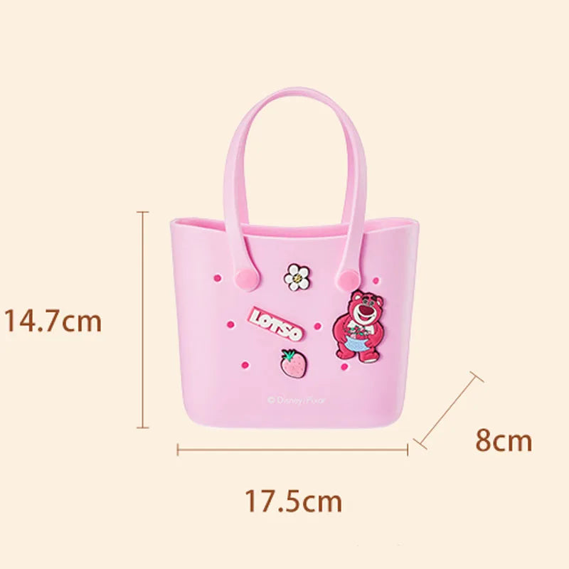 Cute Cartoon Disney Series Marie Cat Lucifer Lotso Stitch Small Dongdong Lunch Bag Light High Capacity Travel Rice Bag for Girl