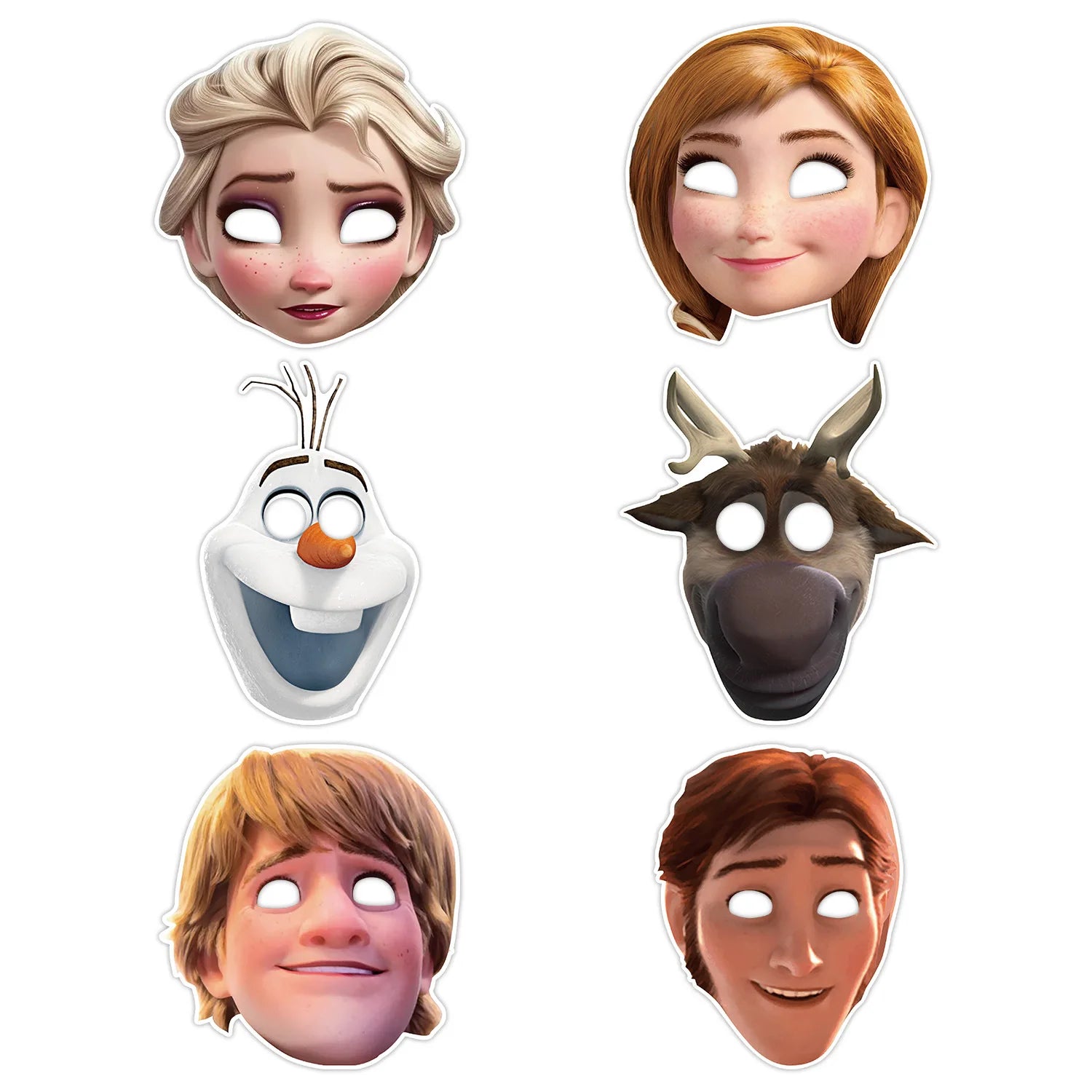 6/12pcs Disney Frozen Cartoon Decorative Paper Glasses Masks Photos Role Playing Props Children's Happy Birthday Party Supplies