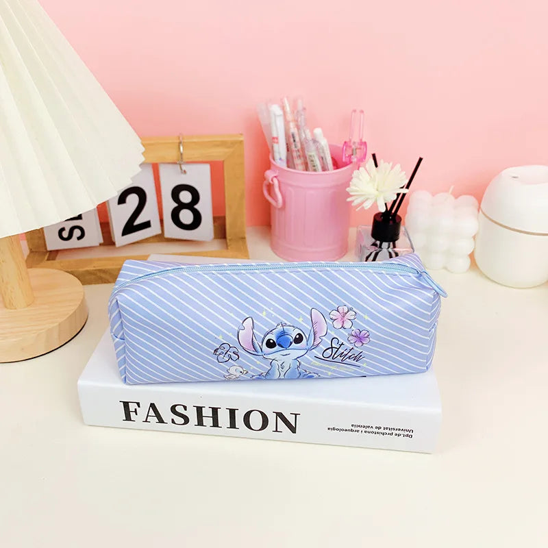 Anime Stitch Fully Printed Flap Pen Bag Stationery Box Pencil Case Primary and Secondary School Student School Bag Cartoon