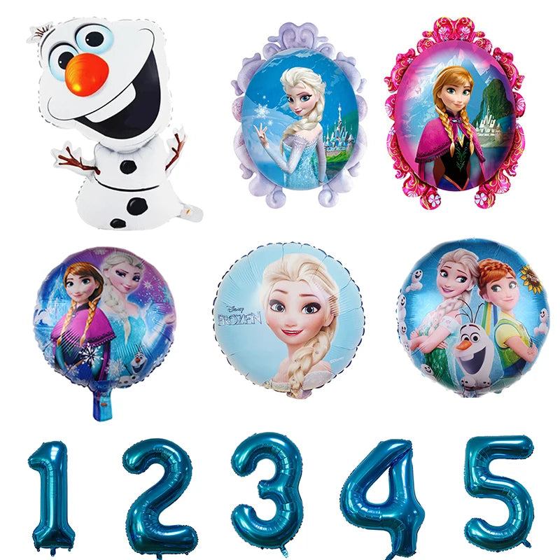 1pc Frozen Birthday Candles Number 0-9 Glittery Cake Candle Kids Princess Girls Birth Decoration Cake Topper Party Supply