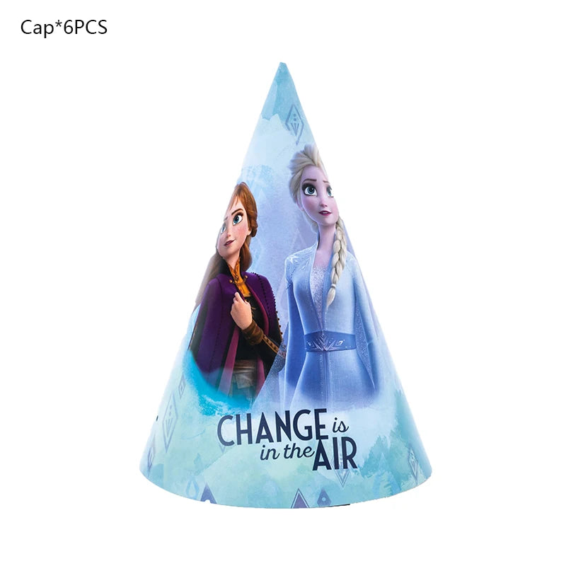 Disney Frozen Princess Anna And Elsa Party Supplies Paper Caps Hats Kids Birthday Baby Shower Decoration Frozen Party Supplies