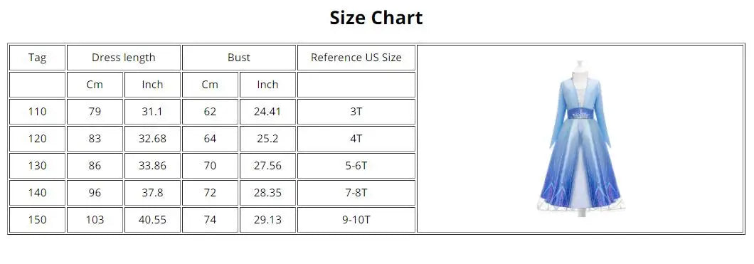 Frozen 2 Disney Cosplay Costumes for Girls Anna & Elsa Princess Snow Queen Long Dresses Halloween Party Carnival Clothes Vestido