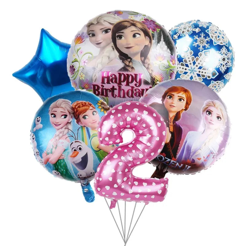 Disney Frozen Elsa Anna Aluminum Balloons Decoration Baby Shower Kids Girl Birthday Party Olaf Princess Foil Balloon Home Decor