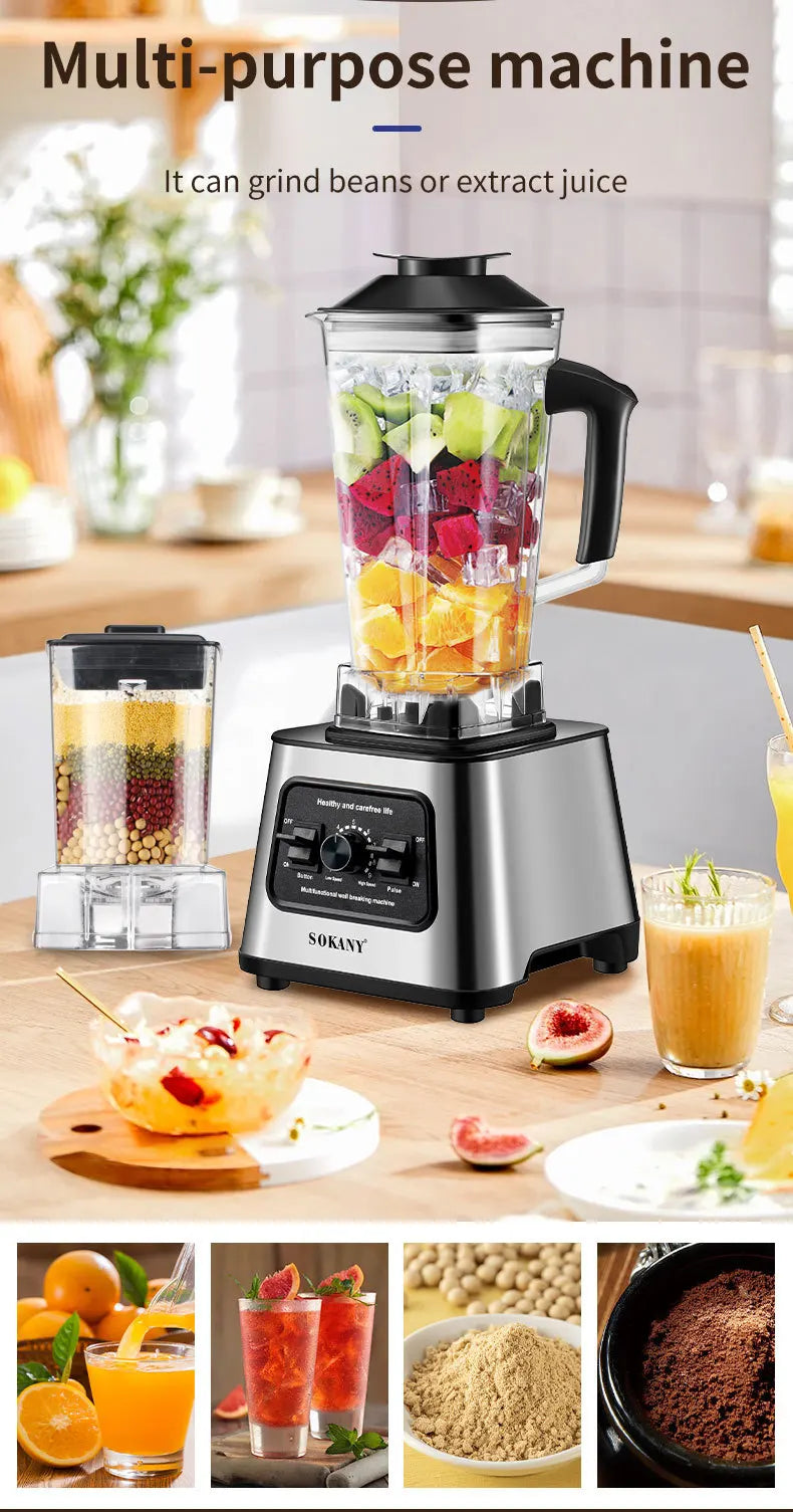 Houselin 6000W Powerful Blender, Professional Countertop Blender for Smoothies, Ice and Frozen Fruit
