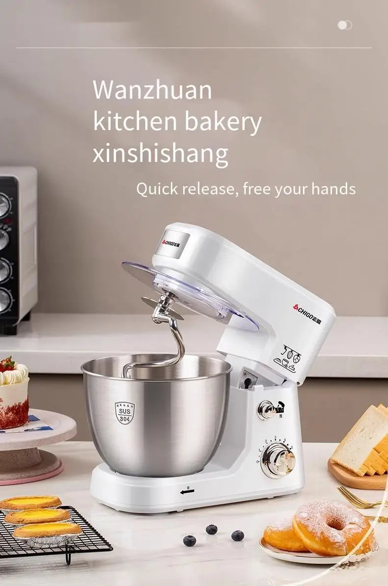 220V   Desktop beater, electric household chef machine and flour mixer, creamer, fresh milk cover, and commercial mixer.