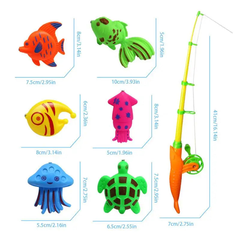 Bath Toys Fishing Game Water Table Bathtub Bath Toy With Pole Rod Water Fish Toys For Kids Toddler Age 3 4 5 6 Year Old Sensory