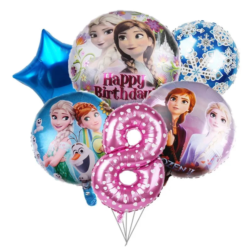 Disney Frozen Elsa Anna Aluminum Balloons Decoration Baby Shower Kids Girl Birthday Party Olaf Princess Foil Balloon Home Decor