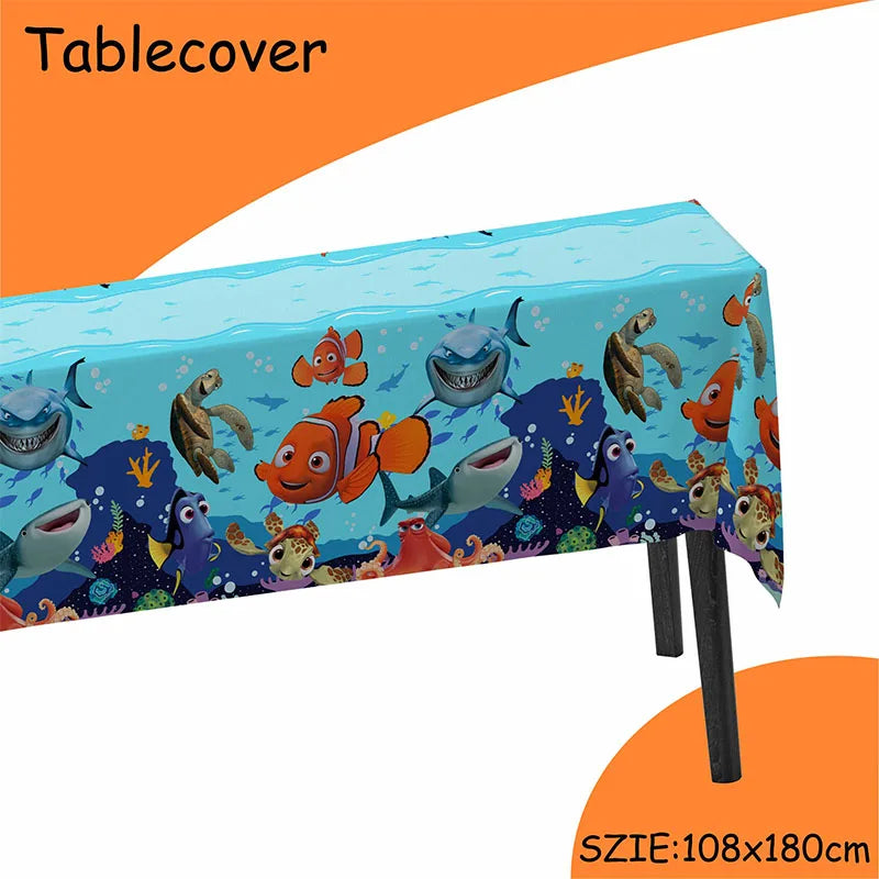 Disney Finding Nemo Birthday Decoration Angle Disposable Tableware Cup Plate Tablecloth Baby Shower Kids GirlsBoy Party Supplies