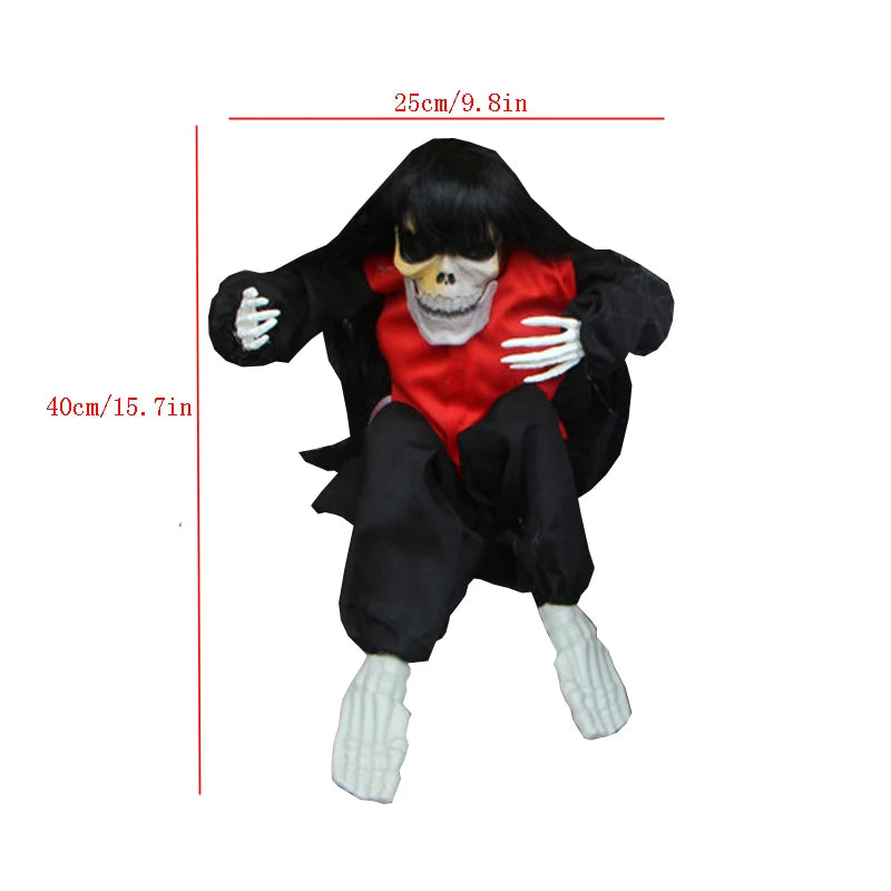 Electric Fanny toy Halloween Hanging Ghost Haunted House Grim Reaper Horror Props Home Door Bar Club Halloween Decorations