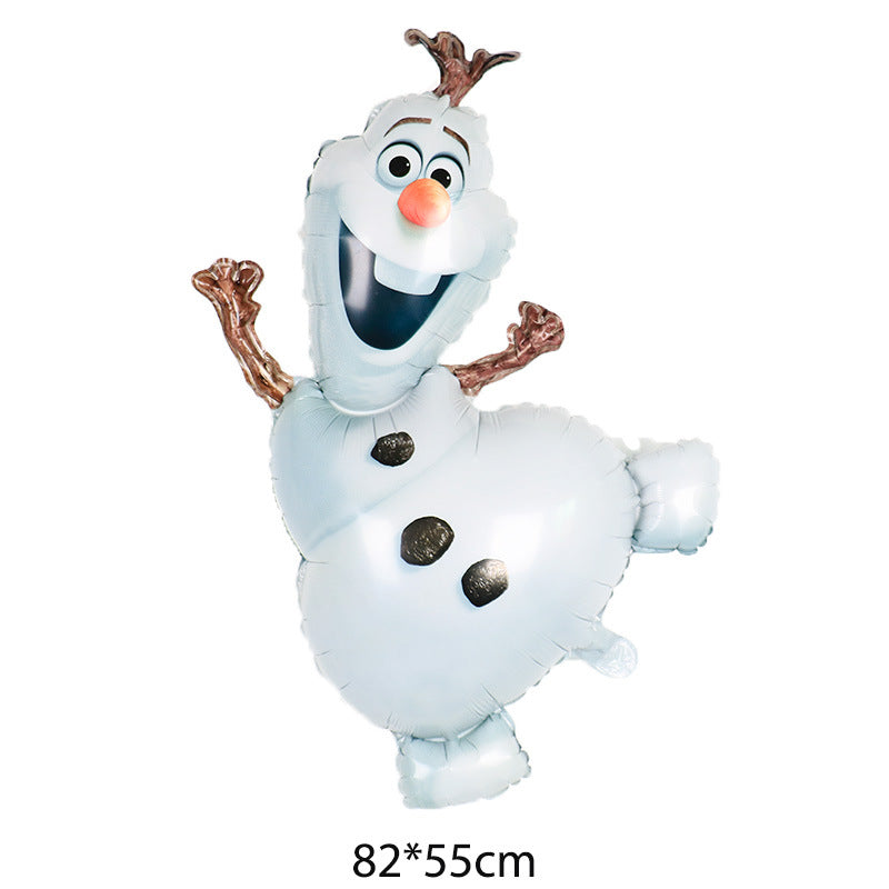 Disney's new "Frozen" standing posture Princess Elsa Anna Snow Magic Mirror birthday party decoration aluminum film balloons