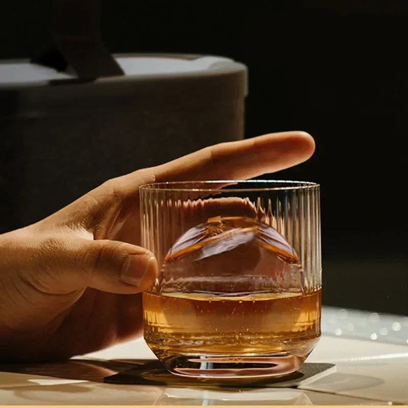 Silicone Ice Ball Mold Set Clear Whiskey Ice Cube Maker with Tools Bubble-Free For Cocktails Bourbon Juice Soda Drinks Man Gift