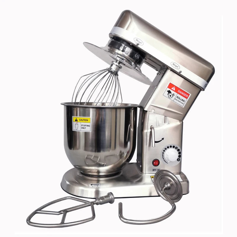 Stainless Steel Bread Dough Mixer Automatic Flour Eggs Mixing Kneading Machine