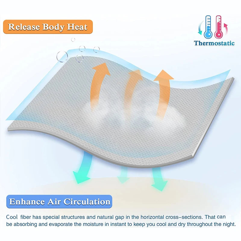 Cooling Mattress Smooth Air Condition Home Comforter Lightweight Cushion Cool Feeling Fibre Skin Friendly Breathable Mat Pad 1PC